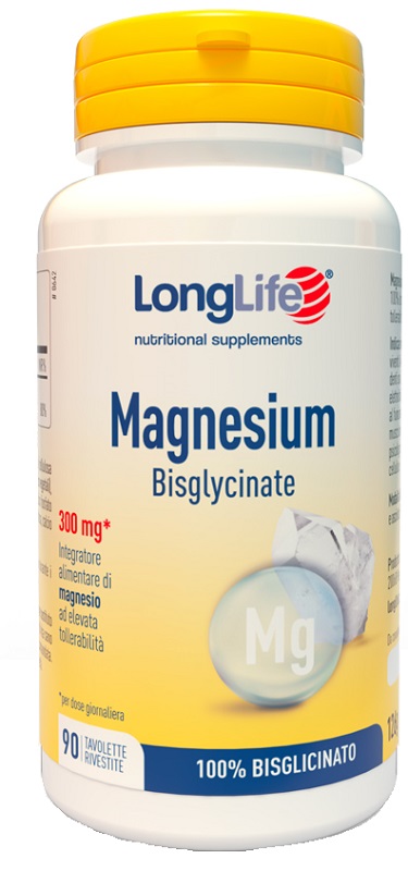 LONGLIFE MAGNESIUM BISGLYCINATE 90 TAVOLETTE - farmanauta.it