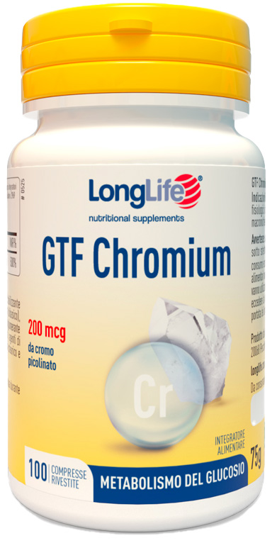 LONGLIFE GTF CHROMIUM 100 COMPRESSE - farmanauta.it