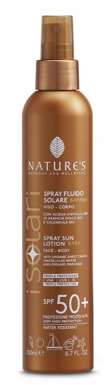 NATURE'S I SOLARI SPRAY FLUIDO BAMBINI SPF50+ 200 ML - farmanauta.it