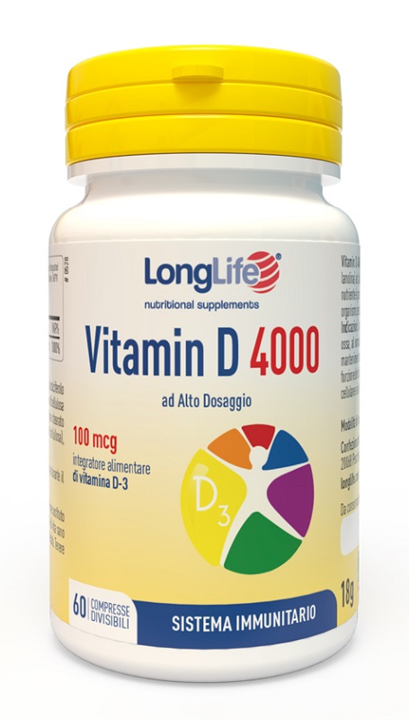 LONGLIFE VITAMIN D 4000UI 60 COMPRESSE - farmanauta.it