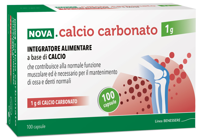NOVA CALCIO CARBONATO 1 G 100 CAPSULE - farmanauta.it