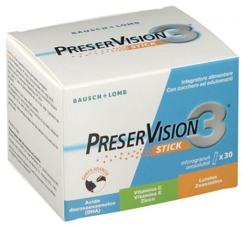 PRESERVISION 3 30 STICK OROSOLUBILI DA 2 G - farmanauta.it