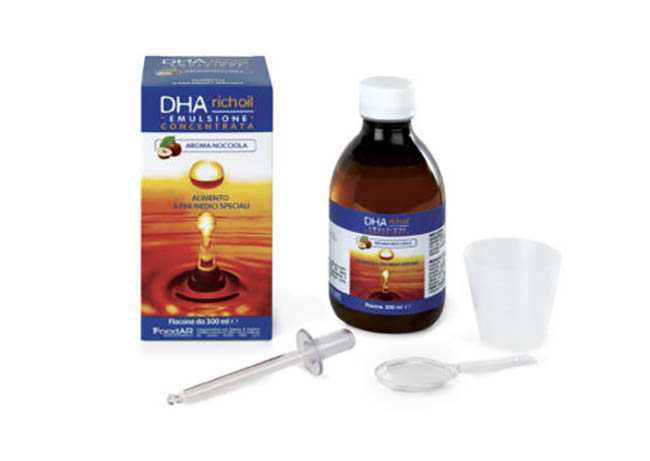 DHA RICHOIL SCIROPPO AL 25% DI DHA DI ORIGINE ALGALE GUSTO MANDORLA 30 ML - farmanauta.it