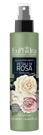 EUPHIDRA ACQUA PROFUMATA ROSA IN FLACONE CON ETICHETTA POMPA SPRAY - farmanauta.it