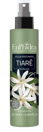 EUPHIDRA ACQUA PROFUMATA TIARE' IN FLACONE CON ETICHETTA POMPA SPRAY - farmanauta.it