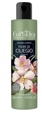EUPHIDRA CREMA CORPO IDRATANTE CILIEGIO IN FLACONE CON ETICHETTA - farmanauta.it