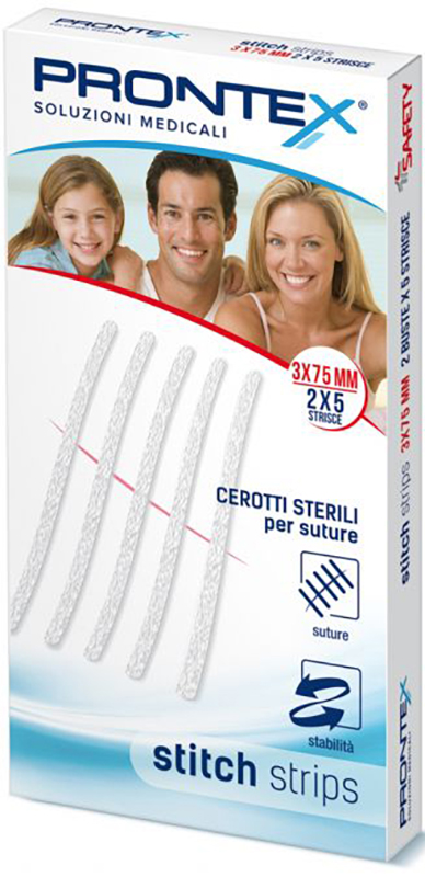 PRONTEX STITCH STRIPS 3X75 10 PEZZI - farmanauta.it