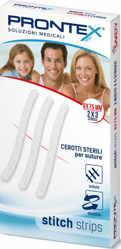 PRONTEX STITCH STRIPS 6X75 10 PEZZI - farmanauta.it