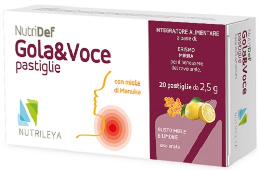 NUTRIDEF GOLA & VOCE MIELE E LIMONE 20 PASTIGLIE - farmanauta.it