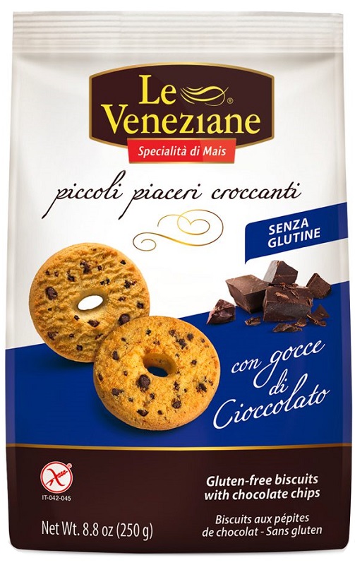LE VENEZIANE BISCOTTI GOCCE DI CIOCCOLATO 250 G - farmanauta.it