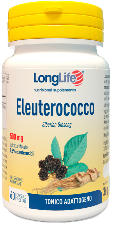 LONGLIFE ELEUTEROCOCCO 0,8% 60 CAPSULE 500MG - farmanauta.it