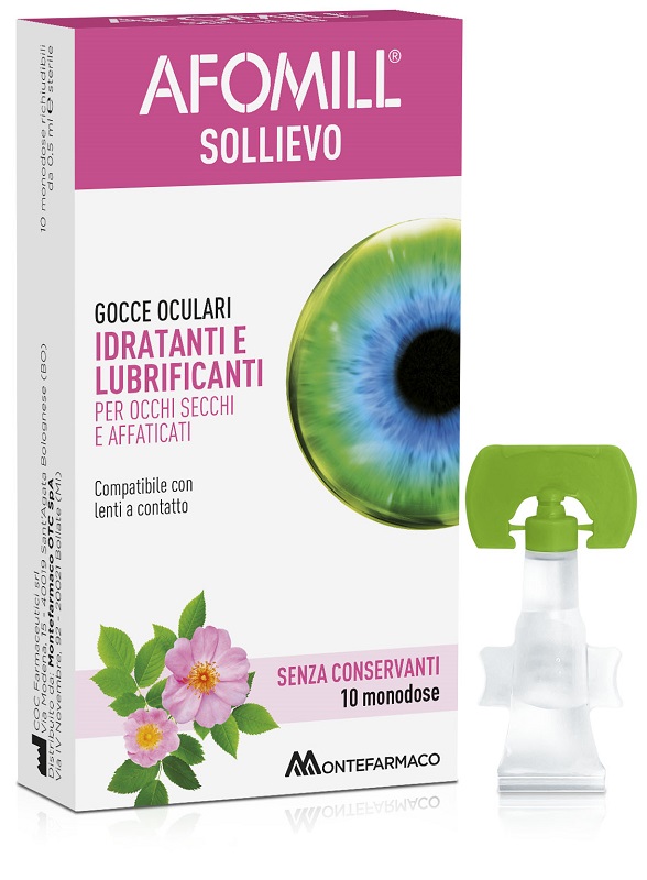 AFOMILL SOLLIEVO GOCCE OCULARI OCCHI 10 FIALE DA 0,5 ML - farmanauta.it