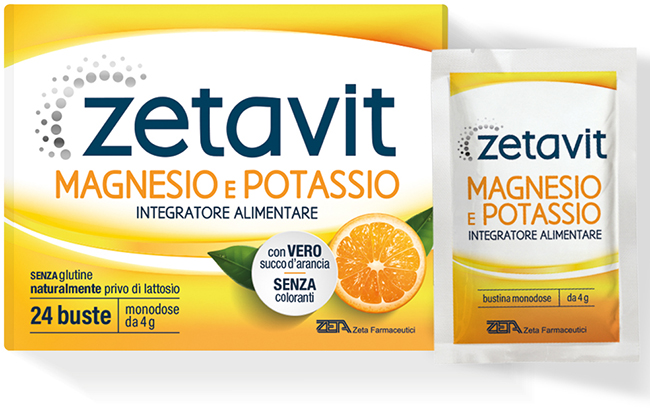 ZETAVIT MAGNESIO POTASSIO 24 BUSTINE DA 4 G - farmanauta.it