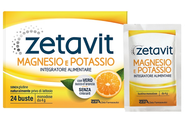 ZETAVIT MAGNESIO POTASSIO SENZA ZUCCHERO 24 BUSTINE DA 6 G - farmanauta.it