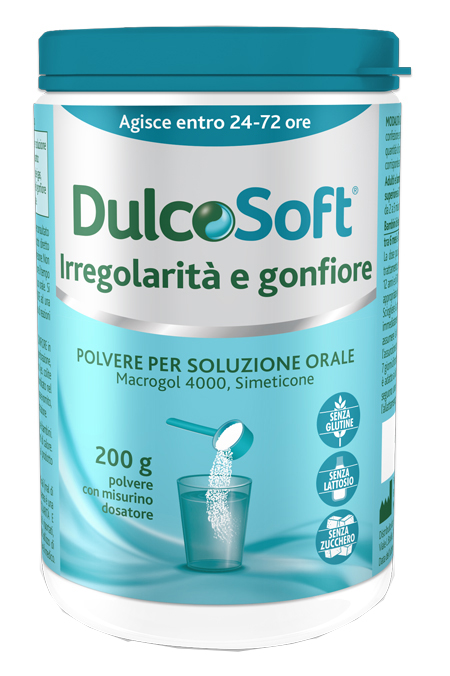 DULCOSOFT IRREGOLARITA' E GONFIORE POLVERE SOLUBILE 200 G - farmanauta.it