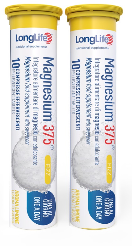 LONGLIFE MAGNESIUM 375 FIZZ 20 COMPRESSE EFFERVESCENTI DA 6,3 G - farmanauta.it