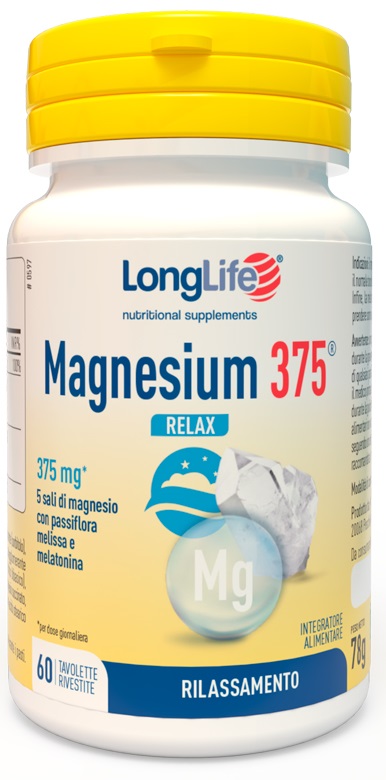 LONGLIFE MAGNESIUM 375 RELAX 60 TAVOLETTE - farmanauta.it