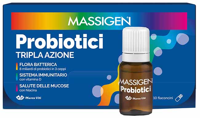 MASSIGEN PROBIOTICI 10 FLACONCINI X 8 ML - farmanauta.it