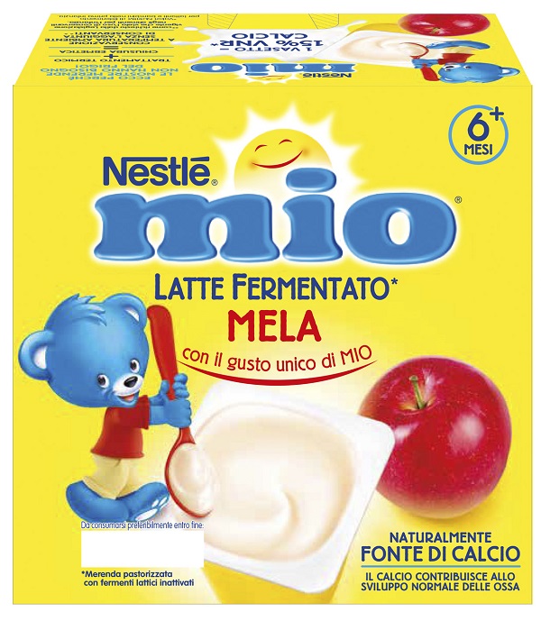 MIO MERENDA LATTE FERMENTATO MELA 4 PEZZI DA 100 G - farmanauta.it