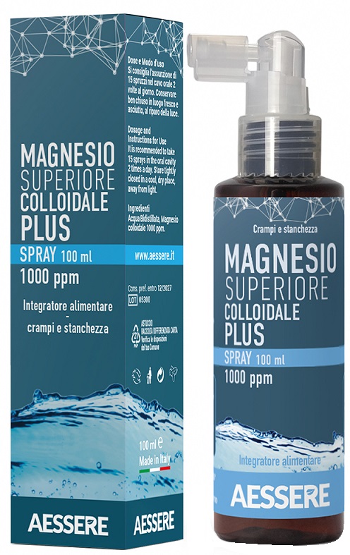MAGNESIO SUPERIORE COLLOIDALE PLUS SPRAY 1000 PPM 100 ML - farmanauta.it