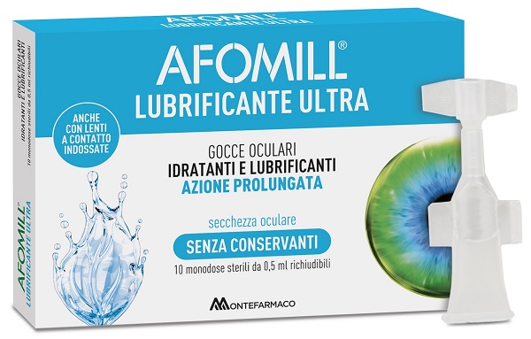 AFOMILL LUBRIFICANTE ULTRA GOCCE OCULARI 10 FLACONCINI 0,5 ML - farmanauta.it