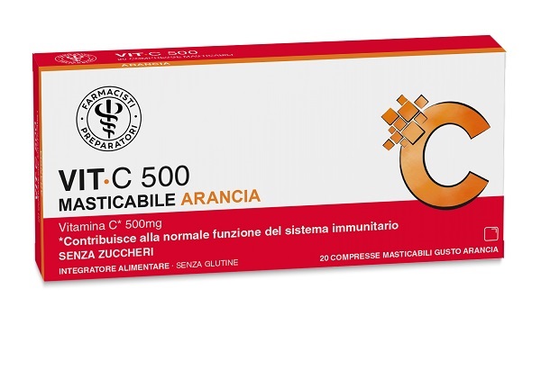 LFP VIT C 500 MASTICABILE ARANCIA 20 COMPRESSE MASTICABILI DA 1,65 G - farmanauta.it