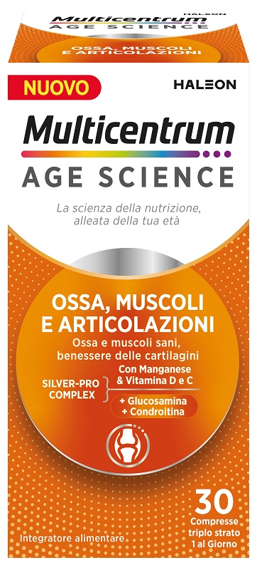 MULTICENTRUM AGE SCIENCE OSSA MUSCOLI ARTICOLAZIONI 30 COMPRESSE - farmanauta.it