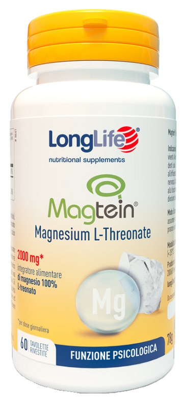 LONGLIFE MAGTEIN MAGNESIO L-THREONATO 60 TAVOLETTE RIVESTITE - farmanauta.it