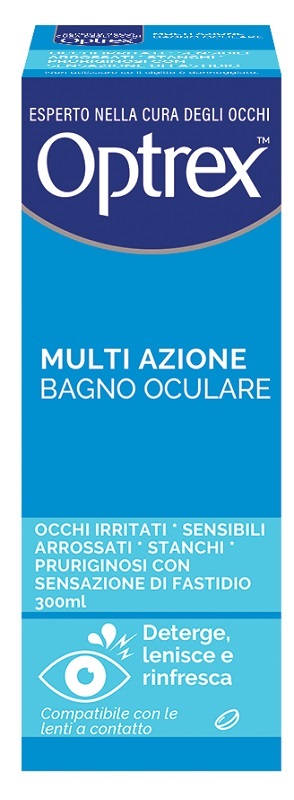 OPTREX MULTI AZIONE BAGNO OCULARE 300ML + OCCHIERA FLESSIBILE - farmanauta.it