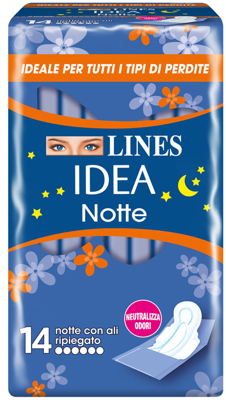 LINES IDEA NOTTE CON ALI RIPIEGATE 14 PEZZI - farmanauta.it