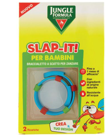 JUNGLE FORMULA SLAP-IT BRACCIALETTO ANTI-ZANZARE PER BAMBINI+ 2 RICARICHE - farmanauta.it