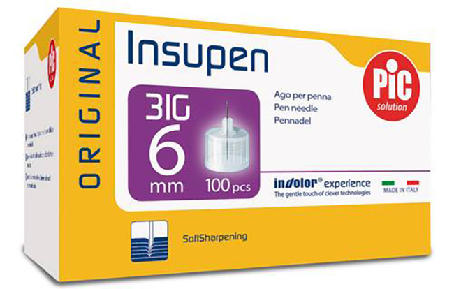 AGO PER PENNA DA INSULINA THIN PEN GAUGE 31 LUNGHEZZA 6 MM 100 PEZZI - farmanauta.it
