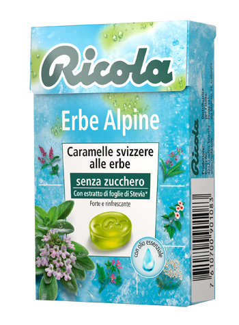 RICOLA ERBE ALPINE SENZA ZUCCHERO 50 G - farmanauta.it