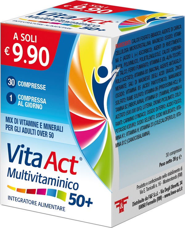 MULTIVITAMINICO ACT 50+ 30 COMPRESSE - farmanauta.it