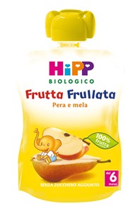 HIPP BIO FRUTTA FRULLATA PERA MELA 90 G - farmanauta.it