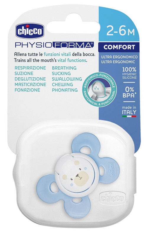 CHICCO SUCCHIETTO COMFORT BOY IN SILICONE 2-6 MESI 1 PEZZO - farmanauta.it