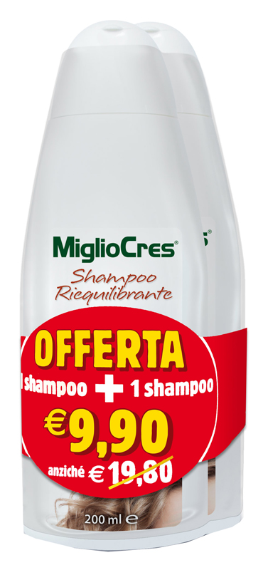 MIGLIOCRES SHAMPOO RIEQUILIBRANTE BIPACK 200 ML - farmanauta.it