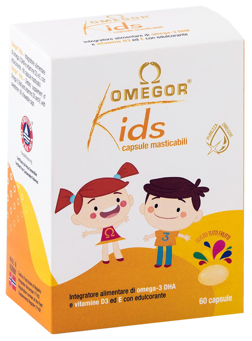 OMEGOR KIDS 60 CAPSULE MASTICABILI - farmanauta.it