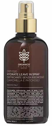 ORGANICS COSMETICS HYDRATE LEAVE IN SPRAY CHAMOMILE AND PATCHOULI 250 ML - farmanauta.it