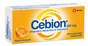 CEBION MASTICABILE ARANCIA VITAMINA C 500 MG 20 COMPRESSE - farmanauta.it