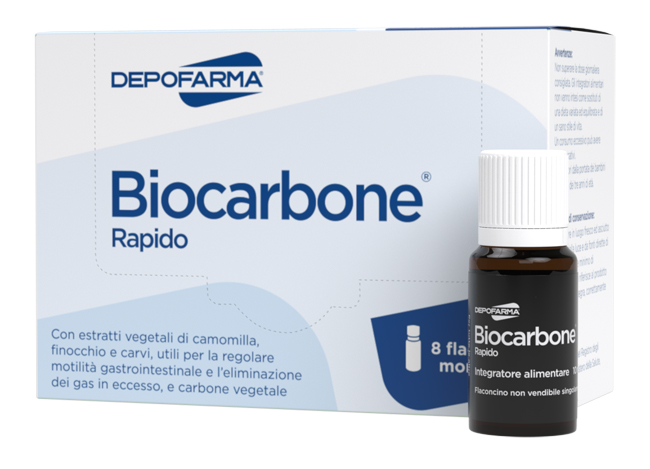 BIOCARBONE RAPIDO 8 FLACONCINI - farmanauta.it