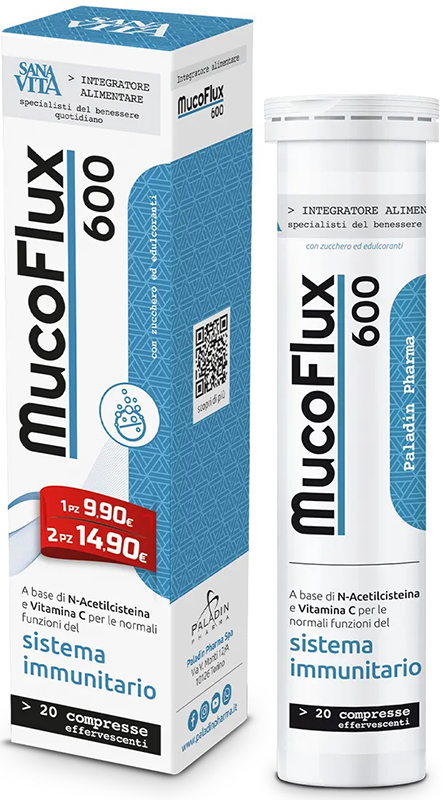 SANAVITA MUCOFLUX 600 20 CAPSULE EFFERVESCENTI - farmanauta.it