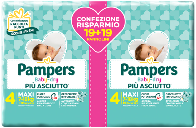 PAMPERS BABY-DRY DUO DWCT MAXI 38 PEZZI - farmanauta.it
