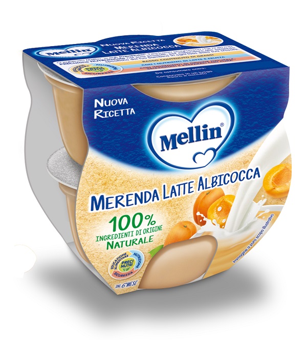 MELLIN MERENDA LATTE ALBICOCCA 2 X 100 G - farmanauta.it
