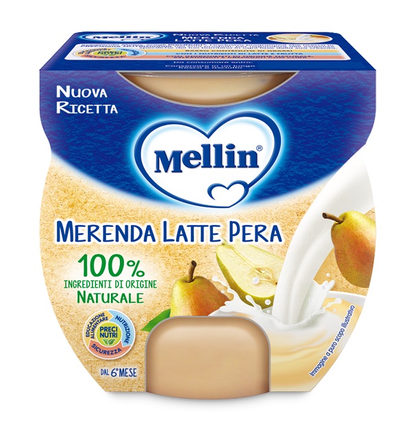 MELLIN MERENDA LATTE PERA 2 X 100 G - farmanauta.it