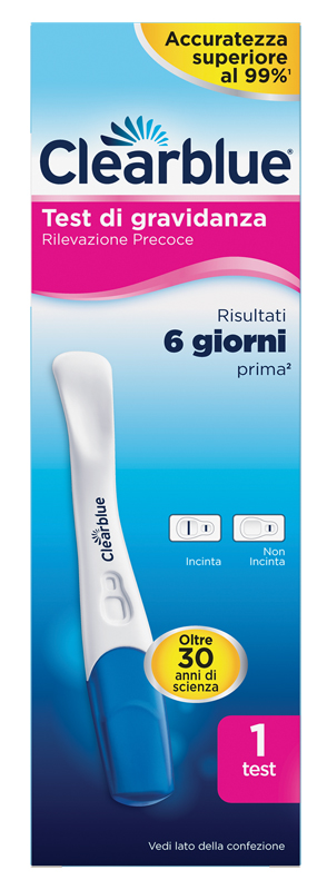 TEST DI GRAVIDANZA CLEARBLUE RILEVAZIONE PRECOCE 1 PEZZO - farmanauta.it