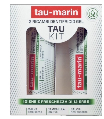 TAU MARIN DENTIFRICIO RINFRESCANTE RICARICA TAU KIT 2X20ML - farmanauta.it