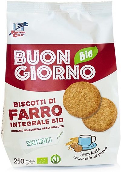 BUONGIORNOBIO BISCOTTI DI FARRO INTEGRALE SENZA LIEVITO - farmanauta.it
