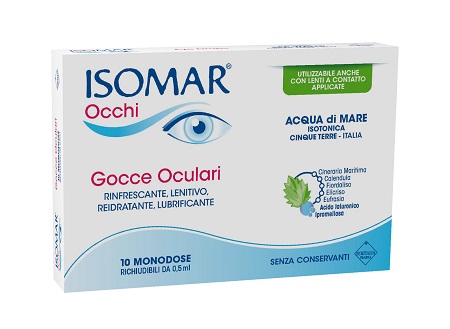 ISOMAR OCCHI GOCCE OCULARI ALL'ACIDO IALURONICO 0,20% 10 FLACONCINI - farmanauta.it