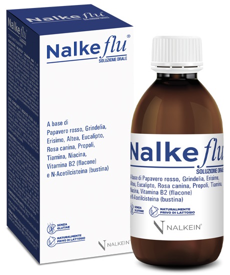 NALKEFLU SOLUZIONE ORALE 200 ML + 1  BUSTINA DA 2,5 G - farmanauta.it